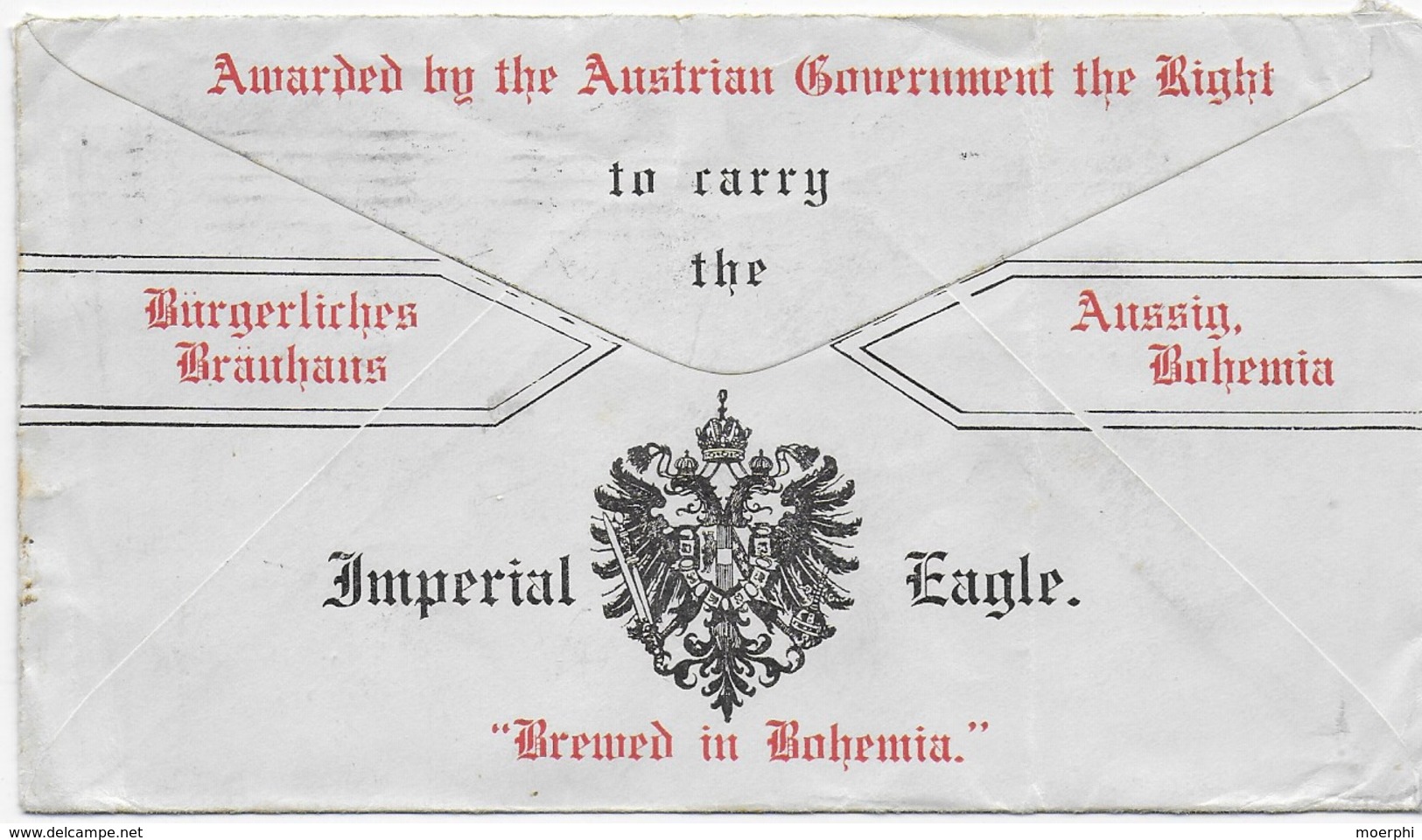 USA Brief 1911 - NY Nach München - Brauerei Zum Franziskanerkeller - Leistbräu -Rückseite Werbung Bräuhaus Aussig-Böhmen - Biere