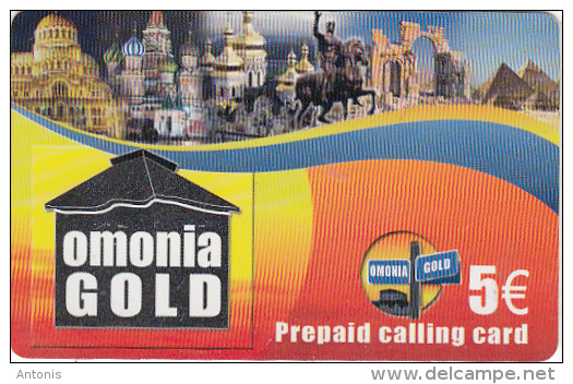 GREECE - Omonia Gold Prepaid Card 5 Euro, Used - Grecia