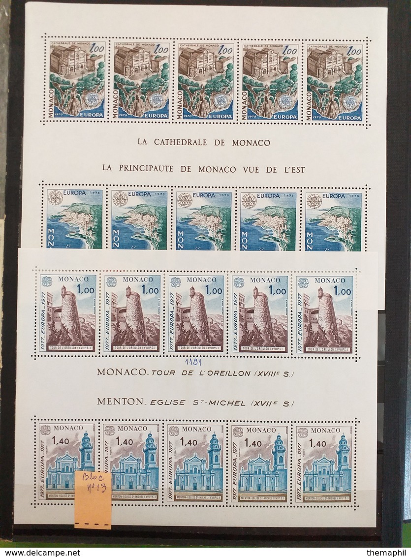 lot n° TH. 124  MONACO collection dans un classeur tous neufs **