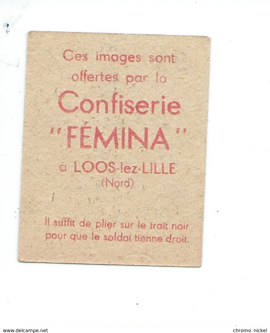 Chromo Aviateur Armée Française Rare Pub: Femina TB 47 X 37 Mm 2 Scans - Other & Unclassified