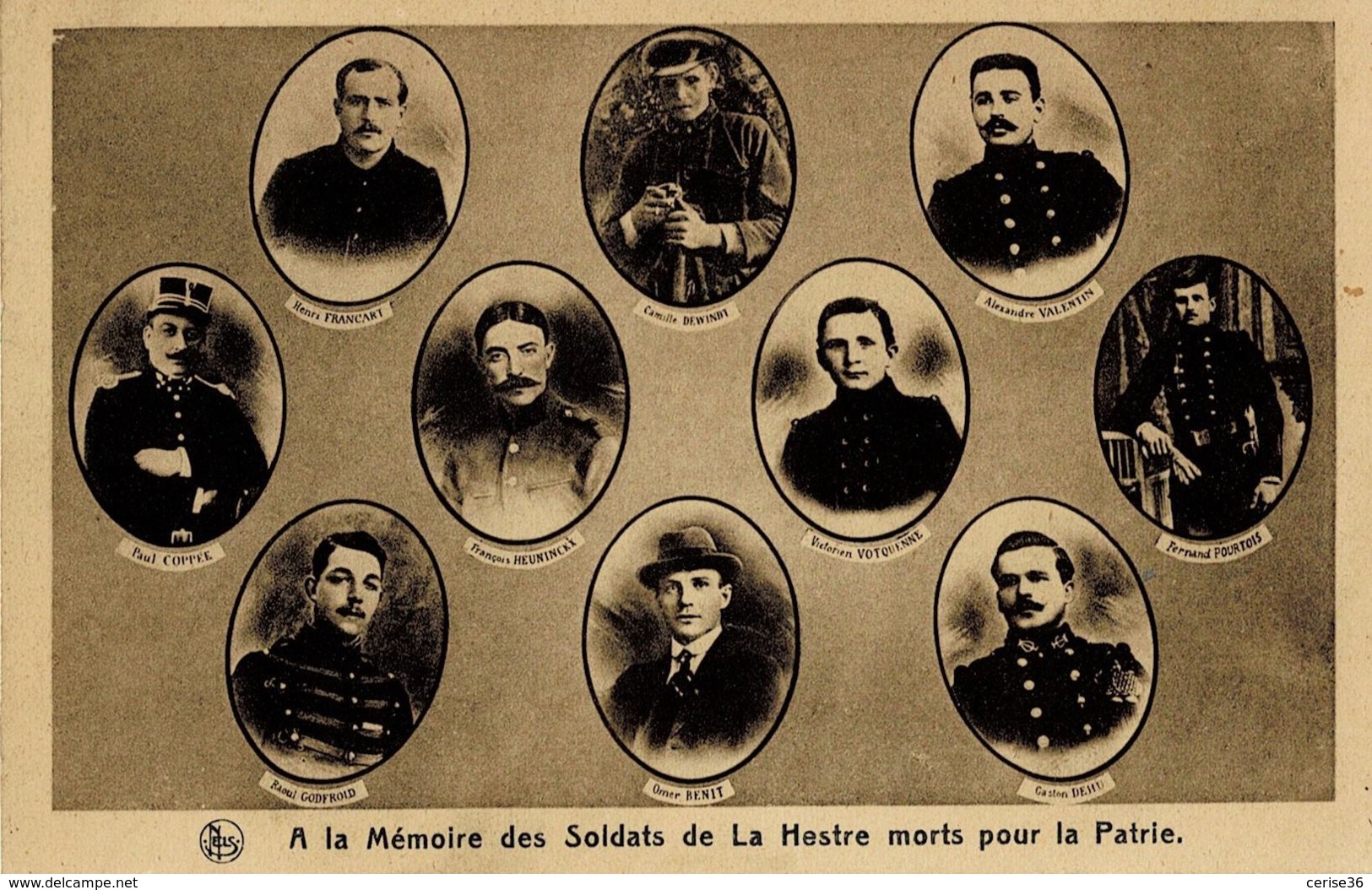 A La Mémoire Des Soldats De La Hestre Morts Pour La Patrie - Manage