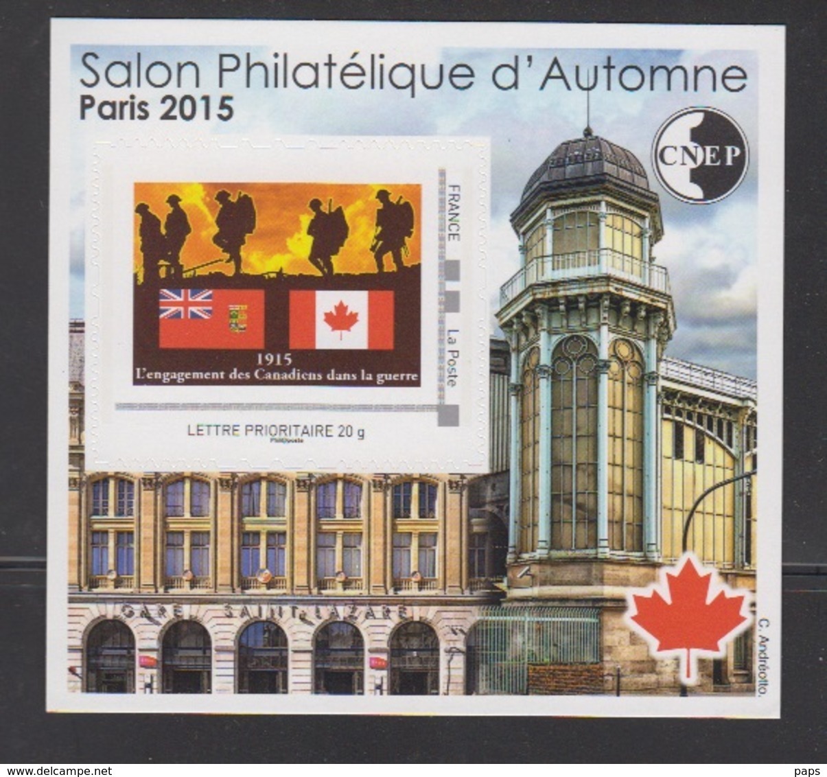 CNEP-2015-N°69** CANADA .Salon Philathélique De PARIS - CNEP