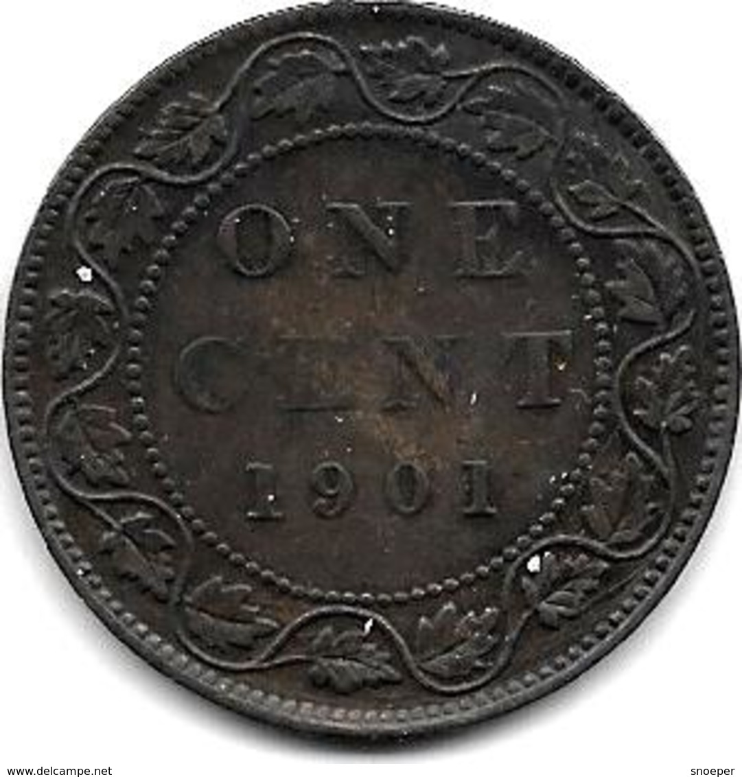 * Canada 1 Cent 1901  Km7    Vf+ - Canada