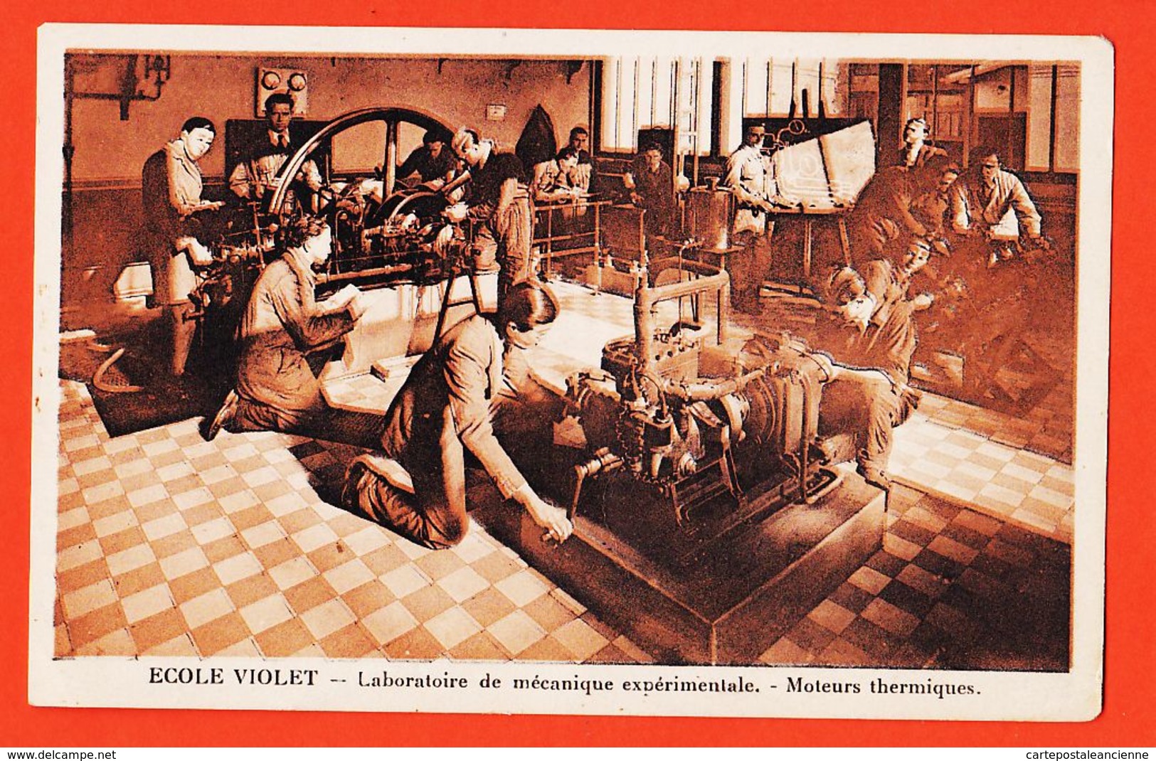 SAM032 PARIS XV Ecole VIOLET 115 Avenue Emile ZOLA Et 70 Rue Du THEATRE Laboratoire Mécanique Moteurs Thermiques 1920s - Distretto: 15