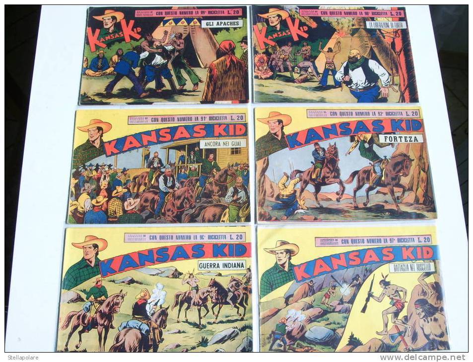 LOTTO 83 NUMERI Kansas Kid (ed. Cremona Nuova 1948) Collana Sparviero ORIGINALI - Comics 1930-50