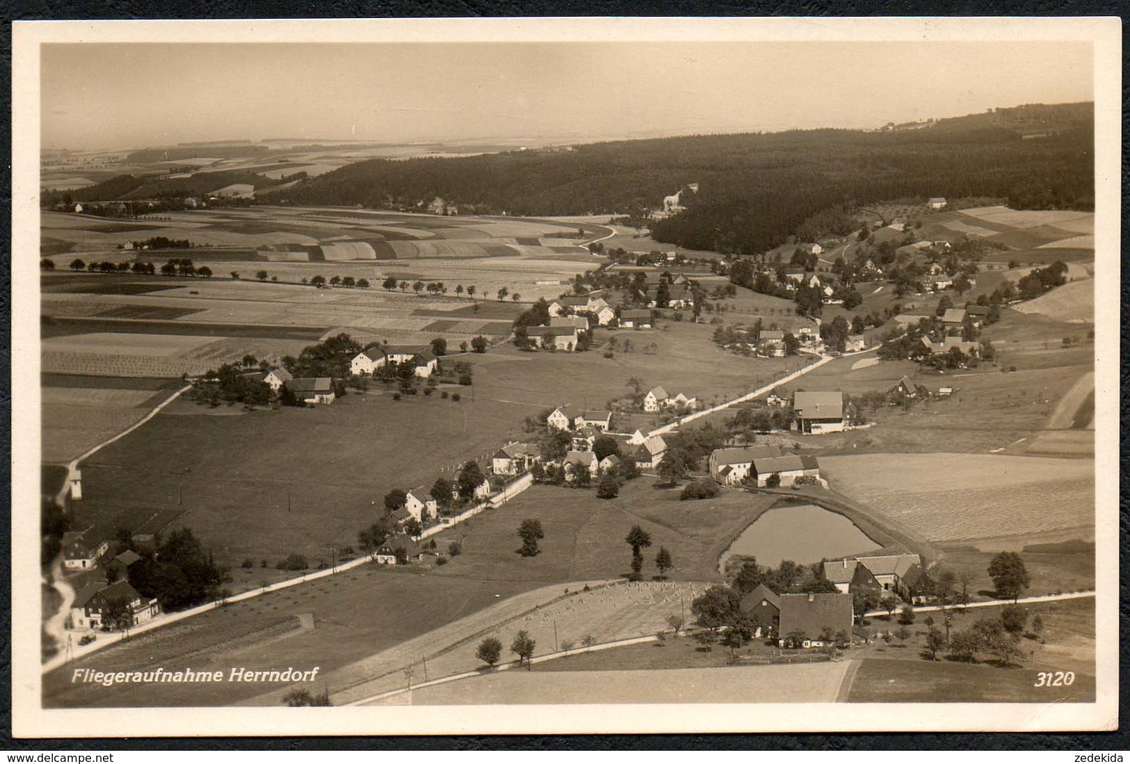 D3108 - Herrndorf Hetzdorf - Fliegeraufnahme Luftbild - Hulda Richter - Hetzdorf