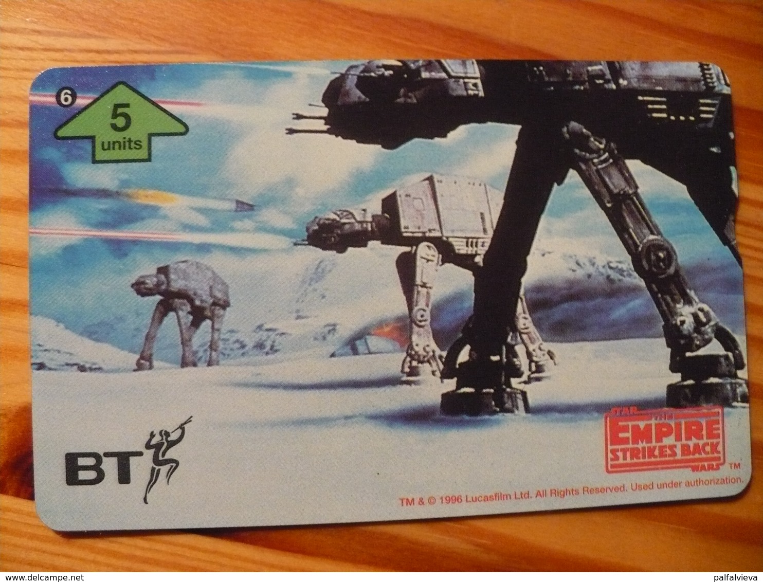 Phonecard United Kingdom, BT - Star Wars, The Empire Strikes Back 6. 1000 Ex. - BT Publicitaire Uitgaven