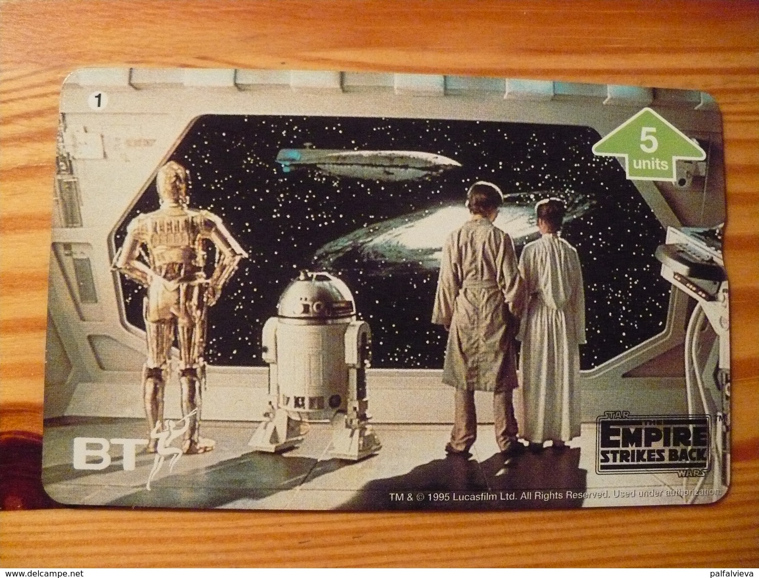 Phonecard United Kingdom, BT - Star Wars, The Empire Strikes Back 1. 1000 Ex. - BT Emissioni Pubblicitarie