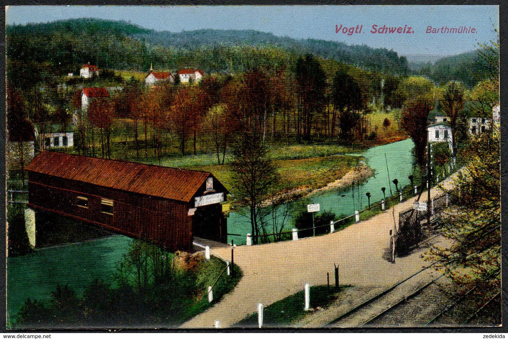 0018 - Pöhl Vogtländische Schweiz - Barthmühle Mühle Brücke Holzbrücke - Ottmar Zieher - Pöhl