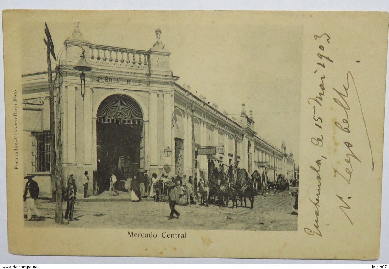 C. P. A. : GUATEMALA : Mercado Central, En 1903 - Guatemala