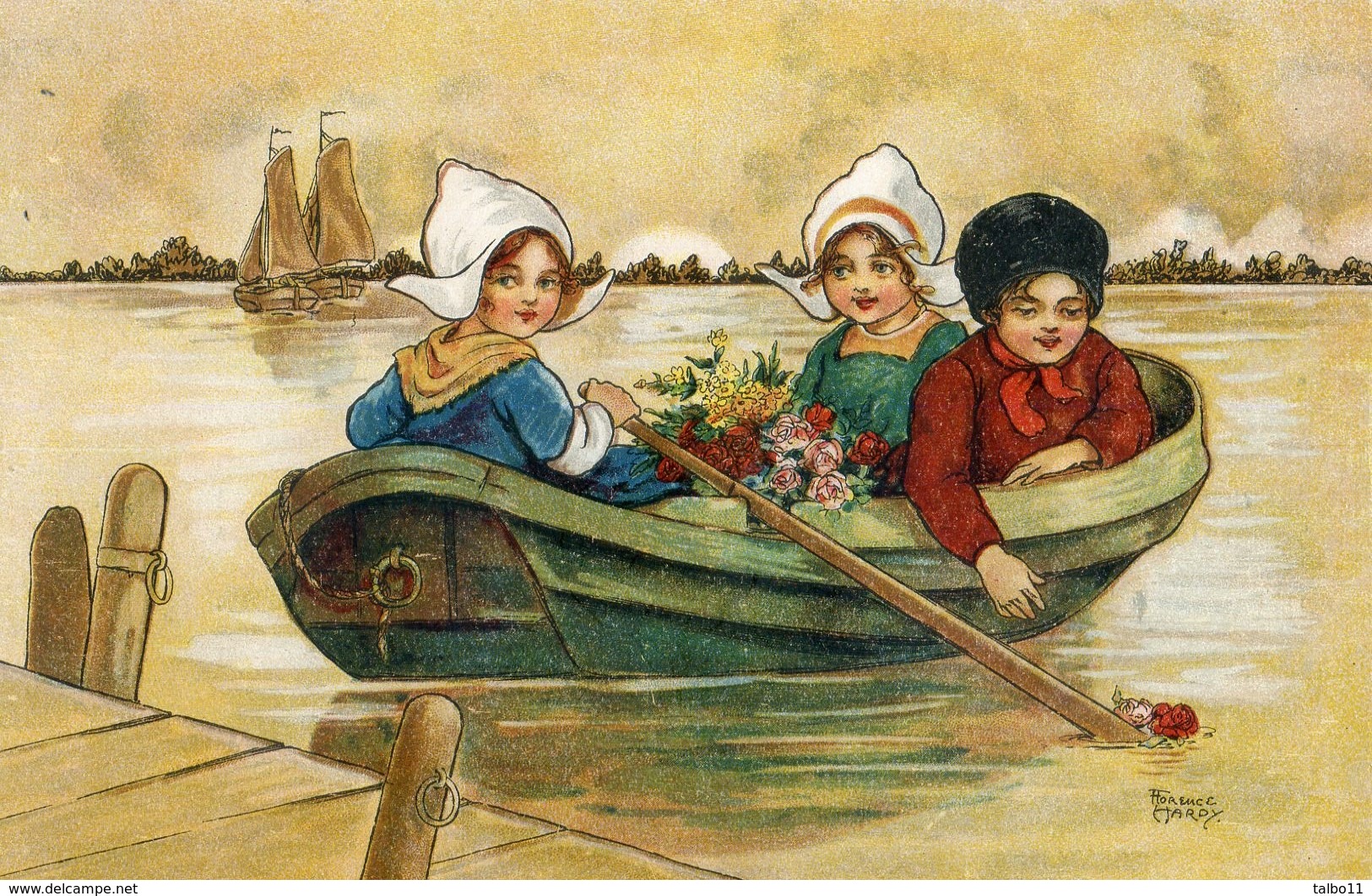 Illustrateur Florence Hardi - Jeunes Dans Un Bateau - Hardy, Florence