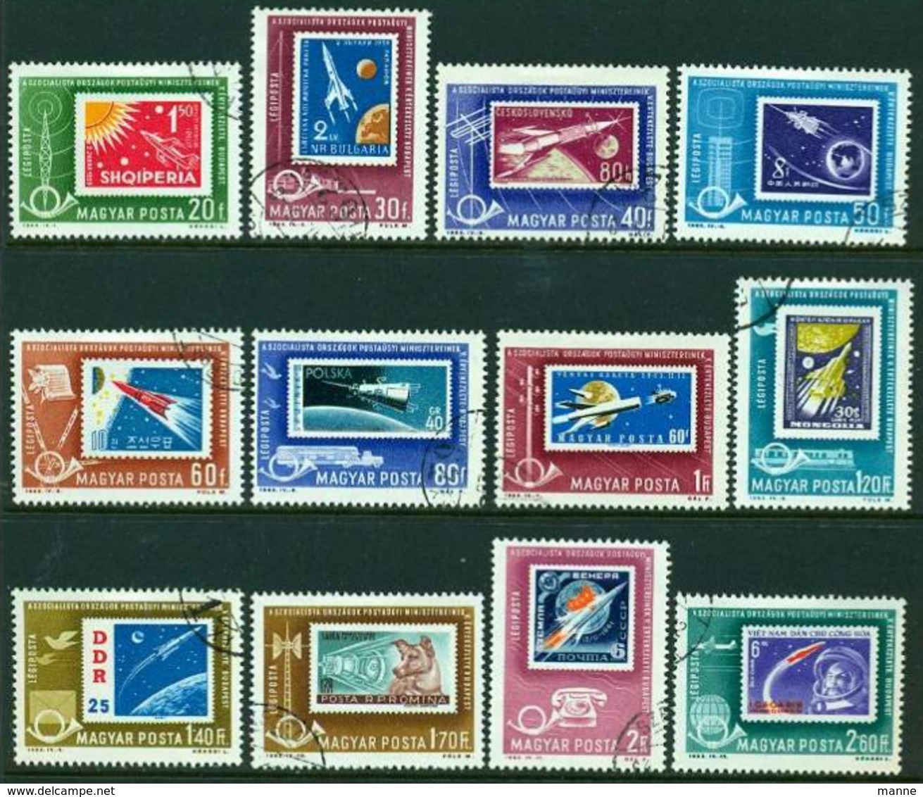 -Hungary-1963- "Airmail" (o) - Used Stamps