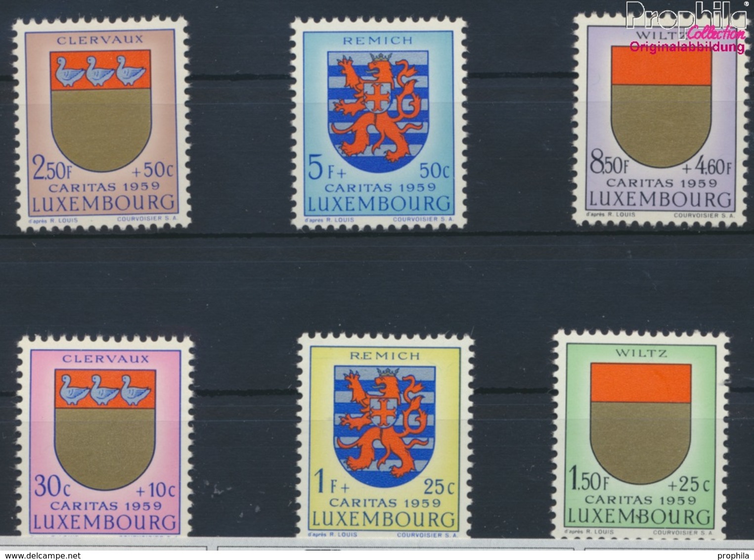 Luxemburg 612-617 (kompl.Ausg.) Postfrisch 1959 Luxemburger Wappen (9257970 - Ungebraucht