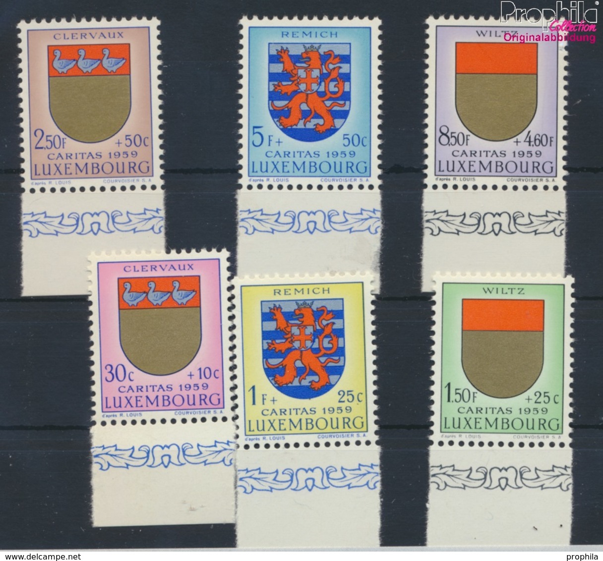 Luxemburg 612-617 (kompl.Ausg.) Postfrisch 1959 Luxemburger Wappen (9257973 - Ungebraucht