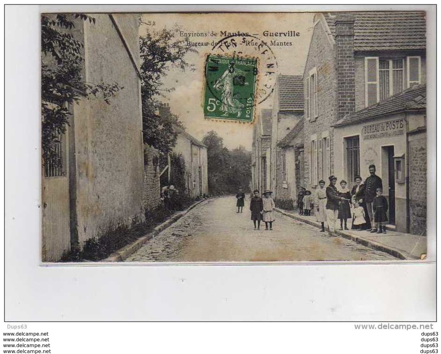 GUERVILLE - Bureau De Poste - Rue De Mantes - Très Bon état - Guerville