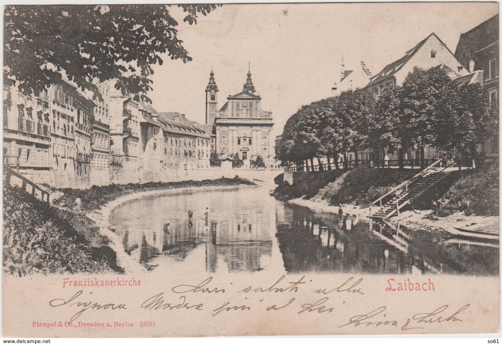 8673 Eb.   Ljubljana Laibach - 1906 - 5 Heller  Oesterr. Post - Per Triest Trieste FP - Slovenia