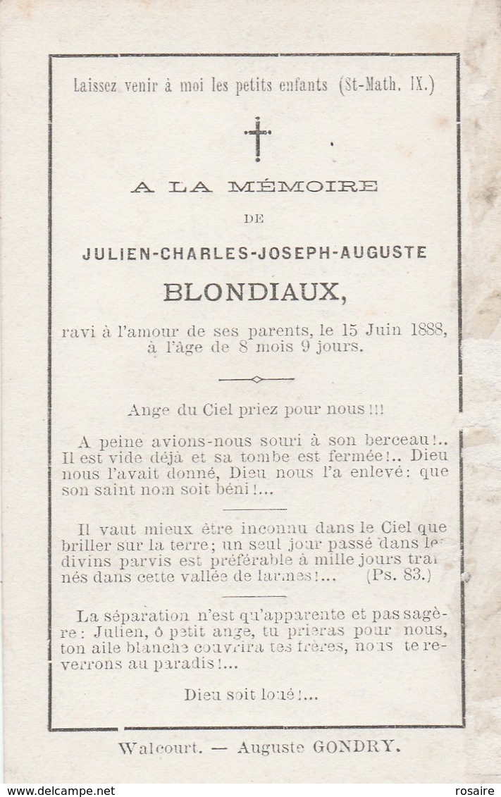 Julien Charles Joseph Auguste Blondiaux 1888-rechterrand Tekst Niet Netjes - Imágenes Religiosas