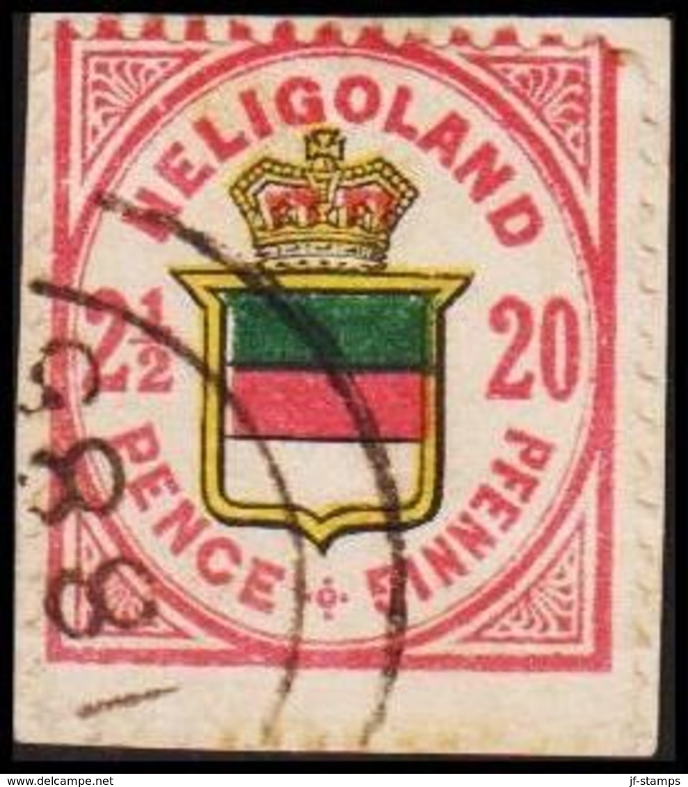 1876. HELGOLAND. Wappen Von Helgoland. 2½ PENCE - 20 PFENNIG. () - JF319791 - Heligoland (1867-1890)