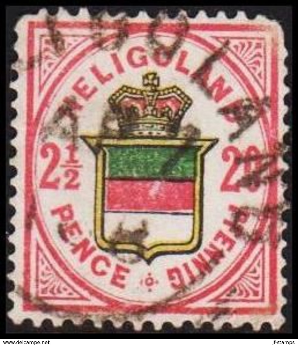 1876. HELGOLAND. Wappen Von Helgoland. 2½ PENCE - 20 PFENNIG. Defect. () - JF319795 - Heligoland (1867-1890)