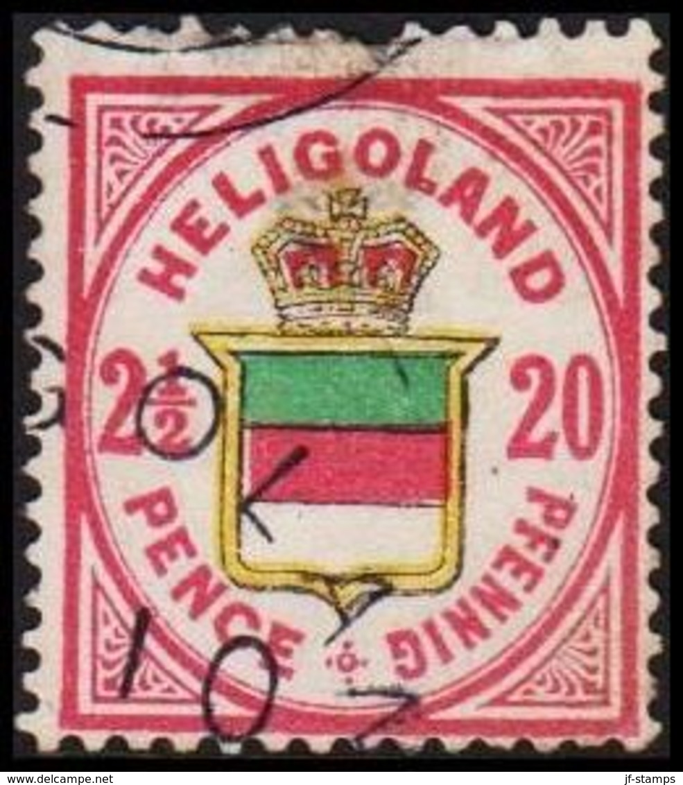 1876. HELGOLAND. Wappen Von Helgoland. 2½ PENCE - 20 PFENNIG. Defect. () - JF319796 - Heligoland (1867-1890)