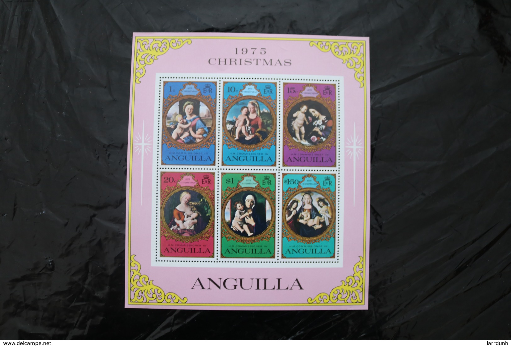 Anguilla 228a Christmas Paintings Raphael MNH Souvenir Sheet Block 1975  A04s - Anguilla (1968-...)