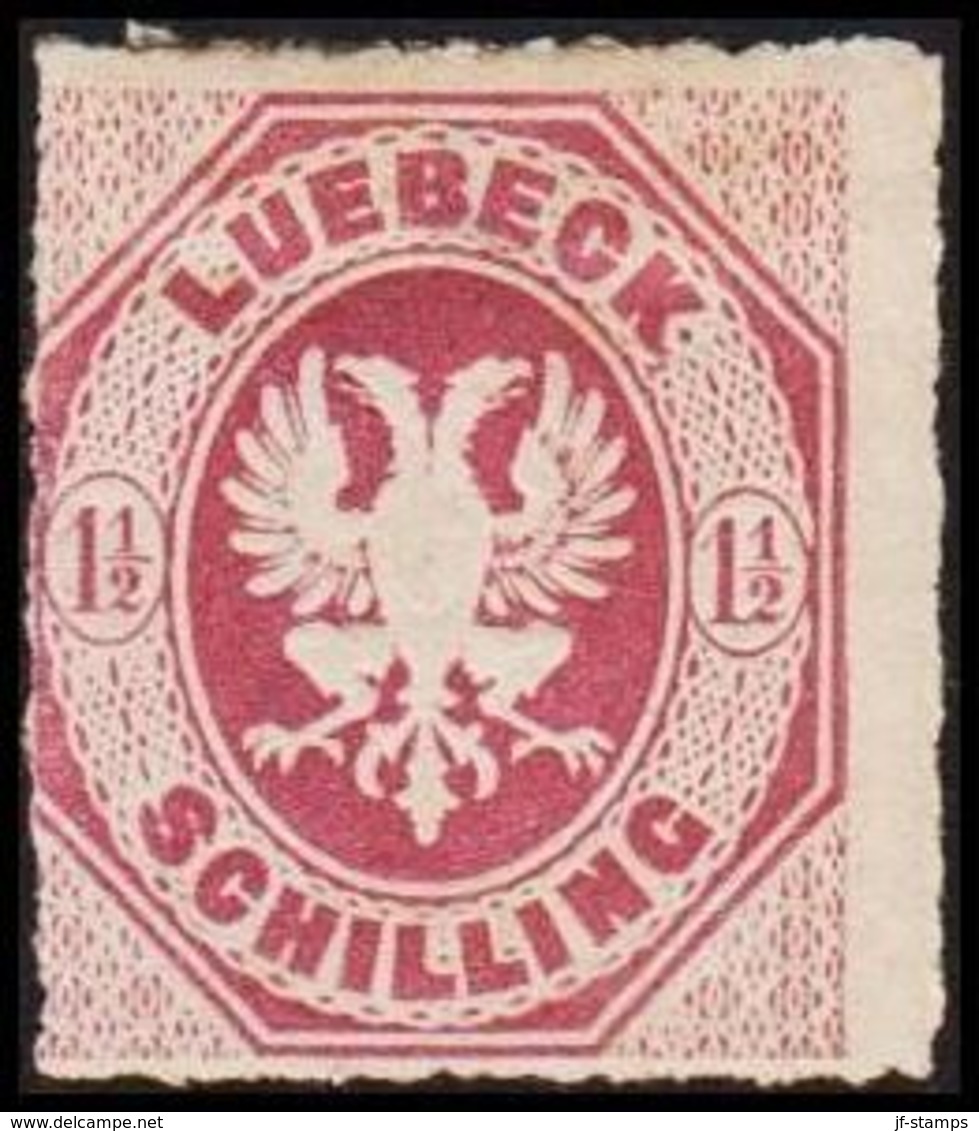 1865. LÜBECK. Wappen Von Lübeck. 1½ SCHILLING.  () - JF319812 - Luebeck