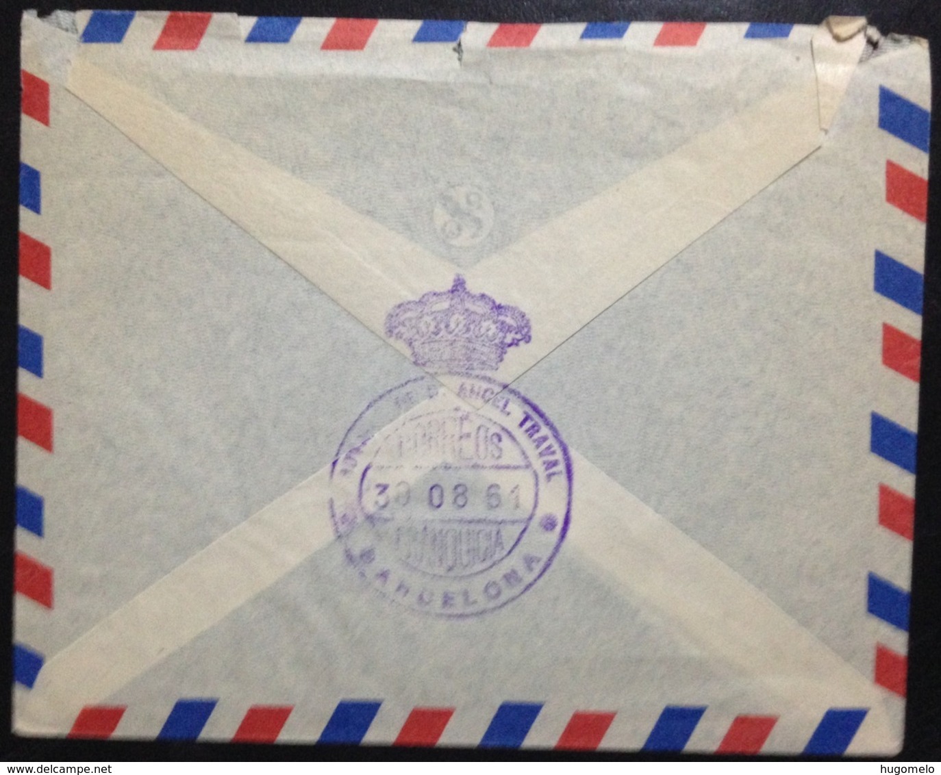 Portugal, Circulated Cover From Lisbon To Barcelona, 1961 - Collections