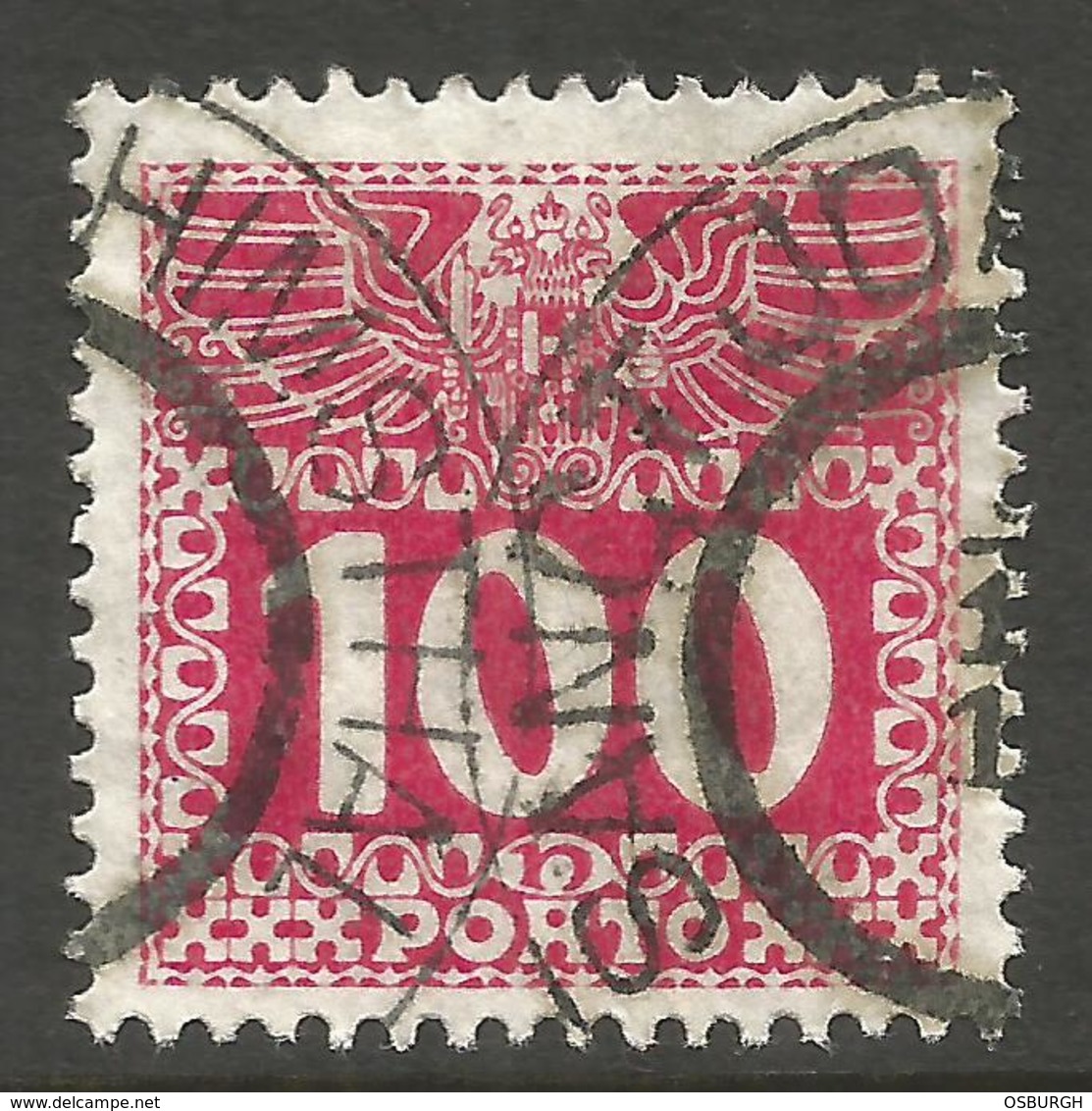 AUSTRIA / BOHEMIA / CZECH. POSTAGE DUE. 100h USED SANCT JOACHIMSTHAL POSTMARK. - Postage Due