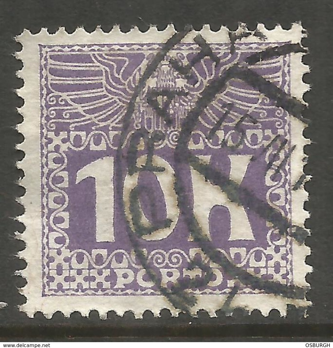 AUSTRIA. 10K POSTAGE DUE. USED PRAHA POSTMARK. - Postage Due