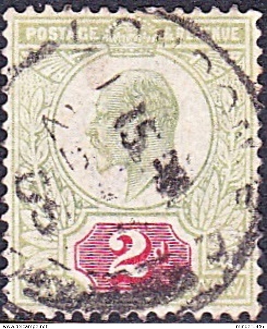 GREAT BRITAIN 1902 KEDVII 2d Yellowish Greene & Carmine-Red SG225 Used - Ongebruikt