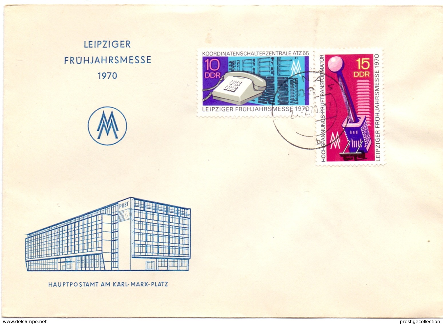 DDR 1970 HAUPTPOSTAMT AM KARL-MARKX PLATZ  COVER  (GENN201030) - Posta