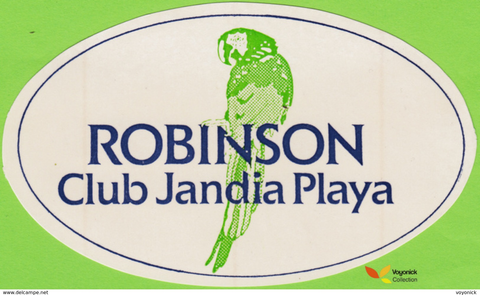 Voyo  ROBINSON CLUB Jandia Playa Fuerteventura Spain Hotel Label 1980s Vintage Parrot - Hotelaufkleber