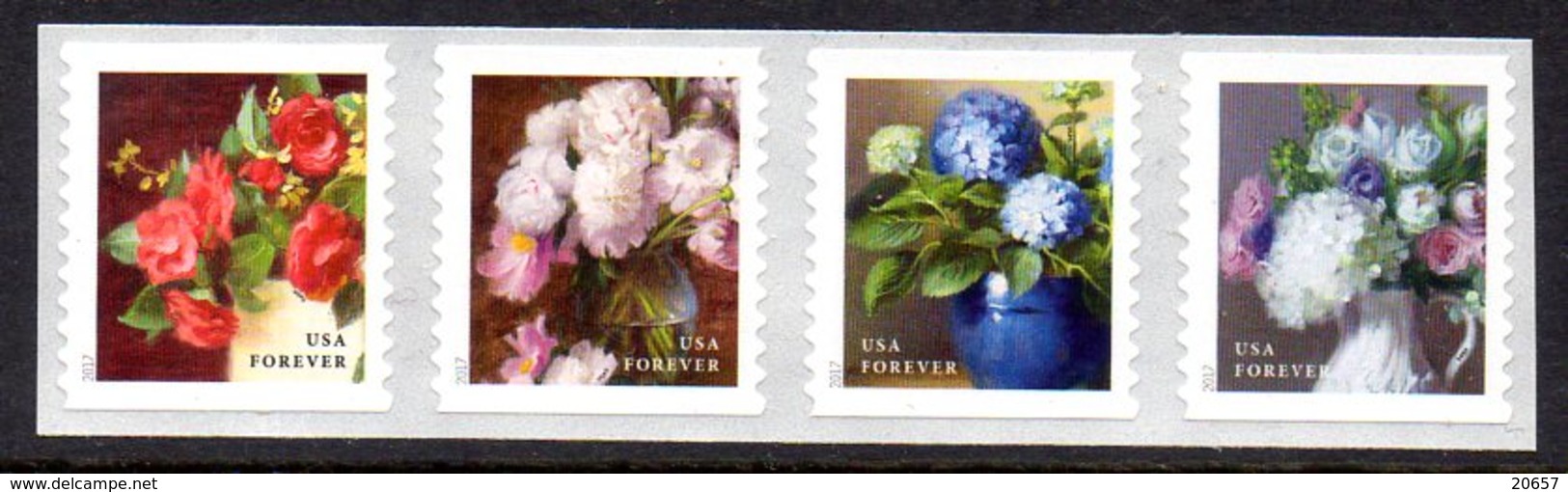 Etats-Unis USA 5060/63 Flore, Pivoine, Hortensia, Camélia, Hydrangeas - Autres & Non Classés