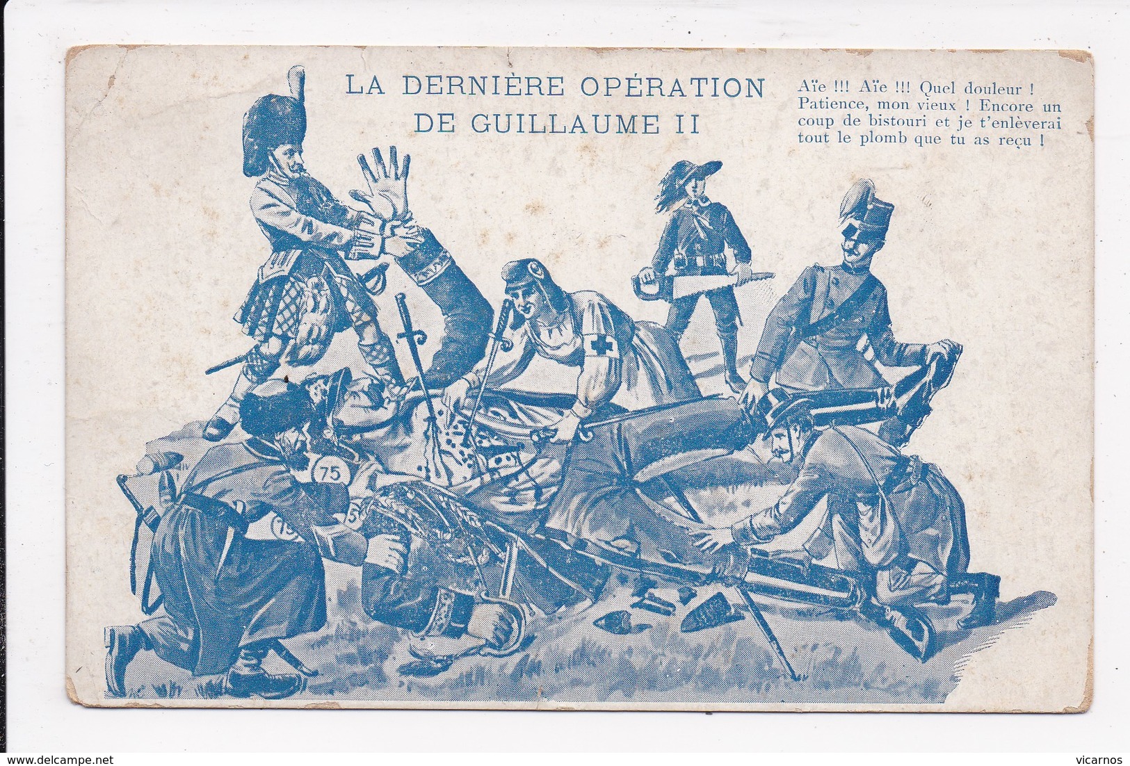 CP MILITARIA ILLUSTRATION La Derniere Operation De Guillaume - Humor