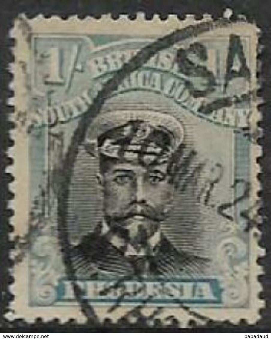 Rhodesia, B.S.A.Co.,  GVR, 1913, Admiral, 6d, Black &blue (shade?), Die III, Perf 14, Used - Southern Rhodesia (...-1964)