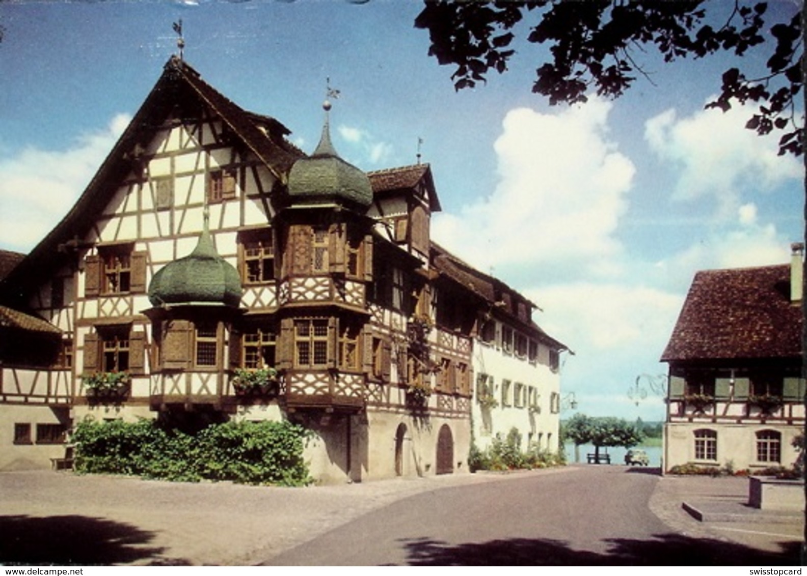 GOTTLIEBEN Restaurant Gasthof Waaghaus Und Drachenburg Gel. 1959 Stempel Bahn SBB Tägerwilen - Gottlieben