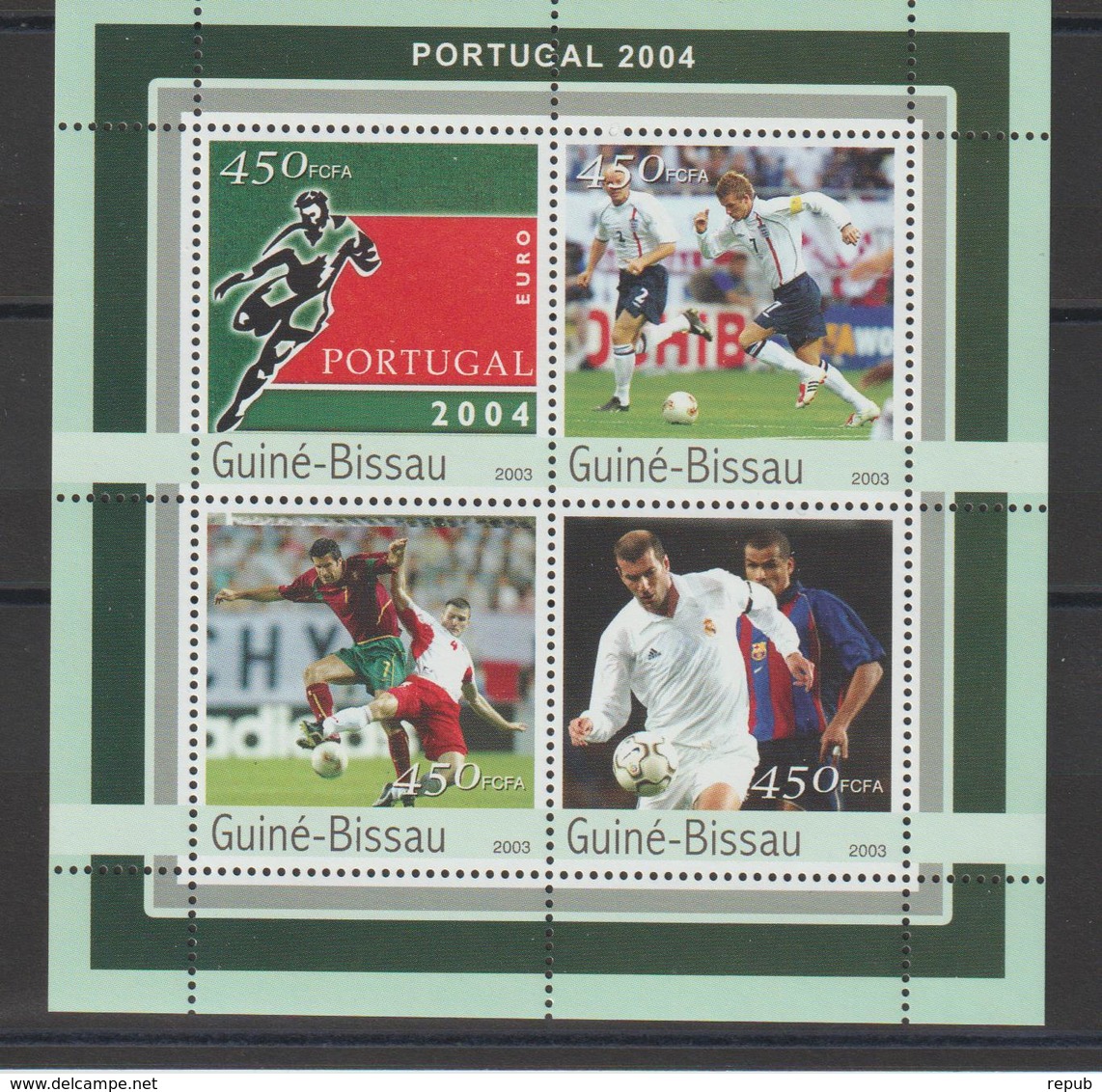 Guinée Bissau 2004 Football Portugal 2004 1090-93 4 Val ** MNH - Guinea-Bissau
