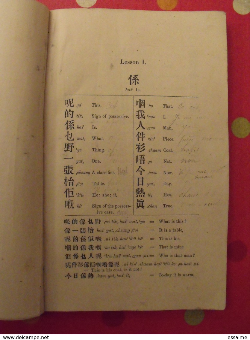 Progressive And Idiomatic Sentences In Cantonese Colloquial. A. Fulton. 1895 Kelly & Walsh, Hong-Kong. Cantonais Chinois - 1850-1899