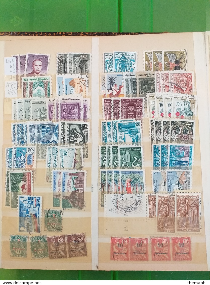 lot n° TH. 114 TUNISIE ET maroc  un classeur par multiple classés neufs ** ou obl.