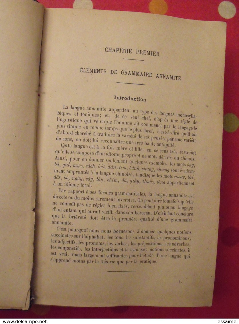 Variétés Tonkinoises. Hanoi 1903. Grammaire Annamite. Annam Indochine Vietnam Tonkin - 1901-1940