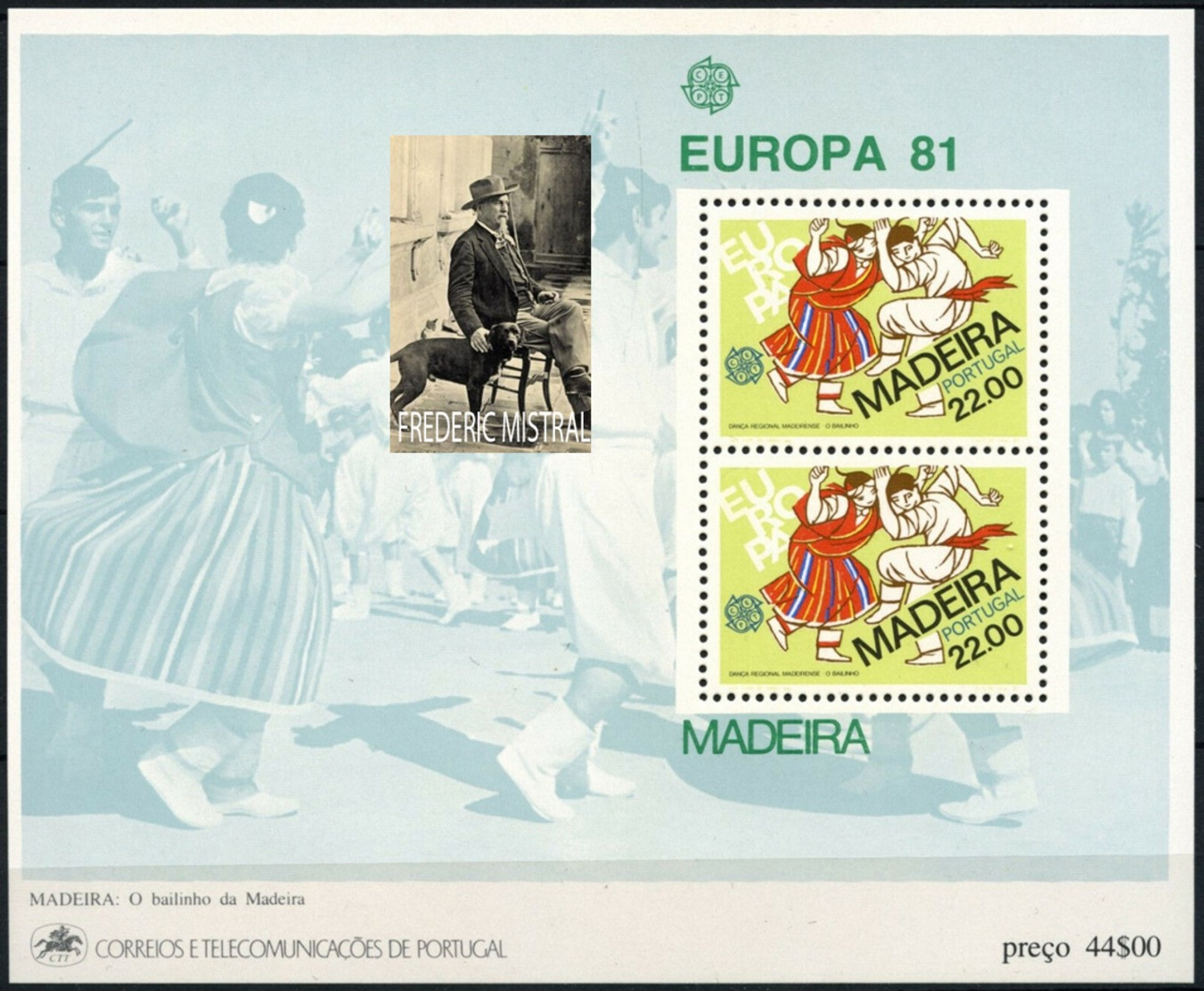 PORTUGAL MADEIRA -  Frédéric Mistral  - NOBEL PRIZE LAUREATES  -1 Sheet MNH - Prix Nobel