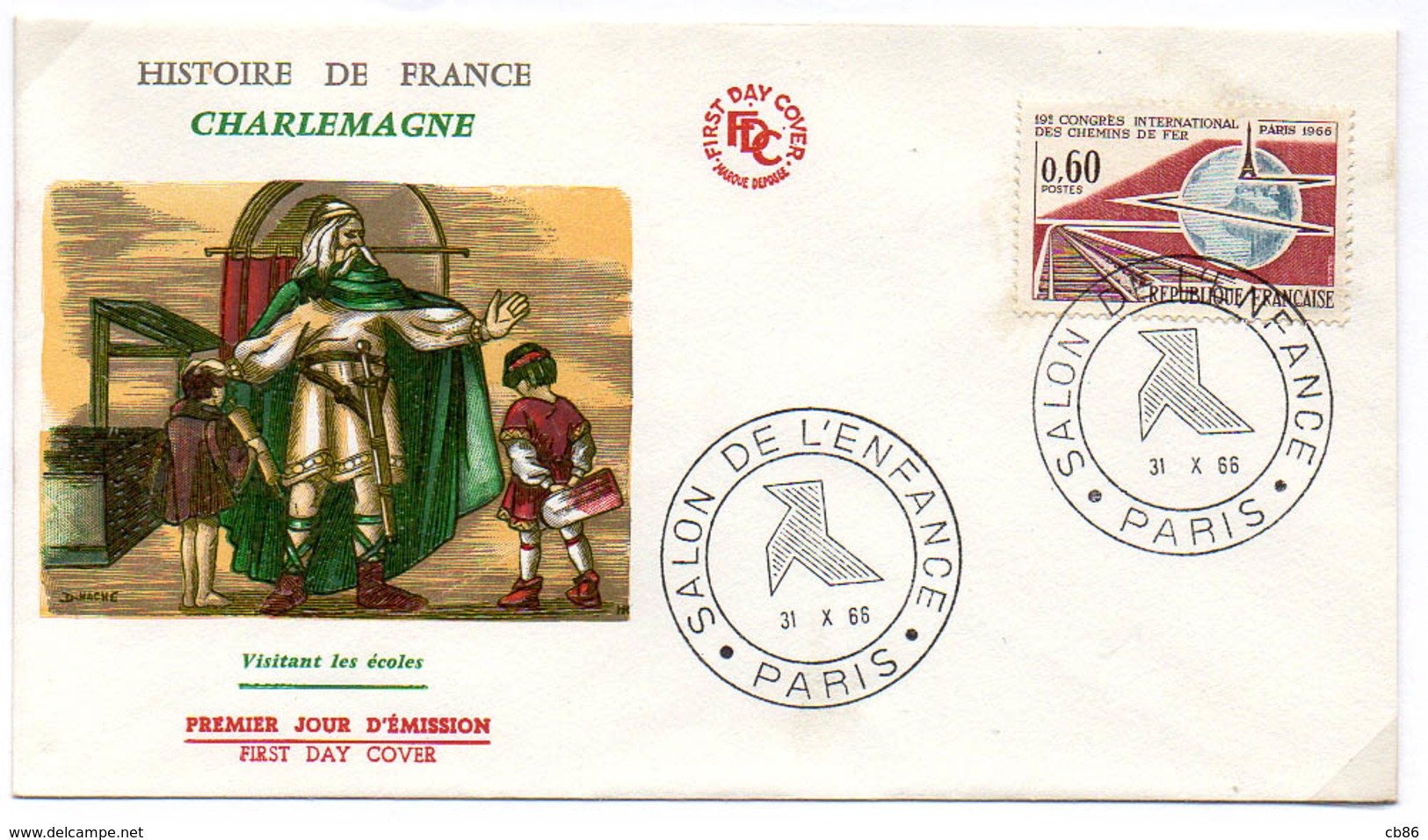 France N° 1488 Y. Et T. Paris Cachet Commémoratif Salon De L'enfance Du 31/10/1966 - 1961-....