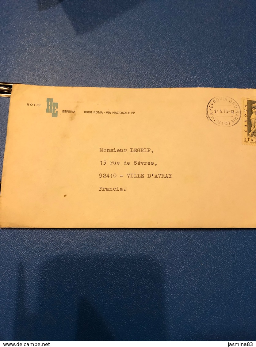 Documents Sur L’hôtel Esperia à Rome En 1973 - Italie