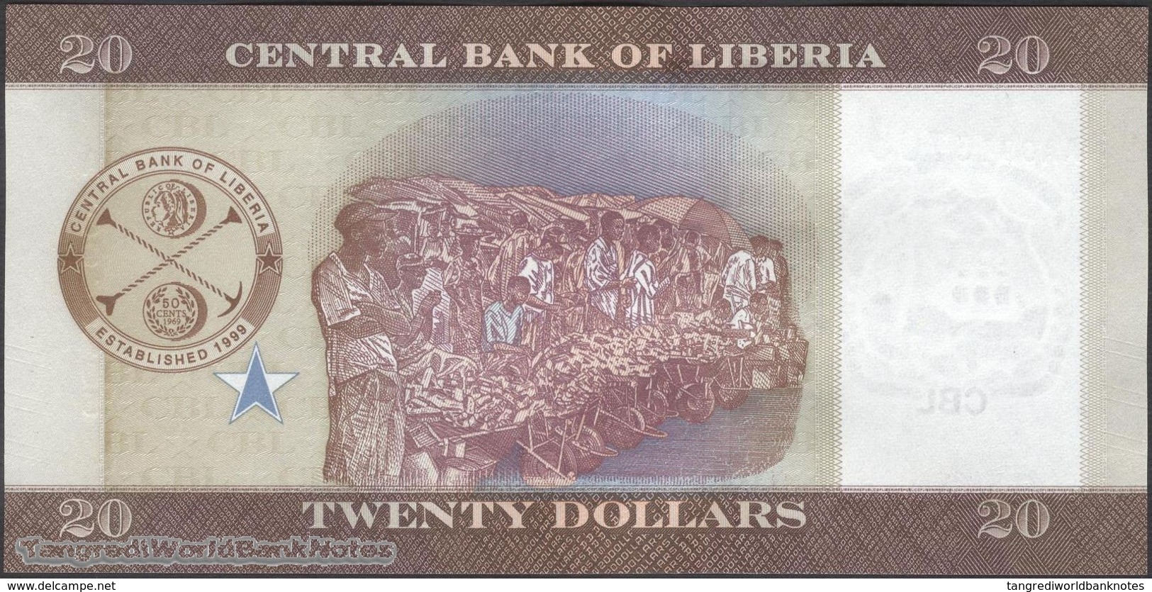 TWN - LIBERIA 33a - 20 Dollars 2016 Prefix AA UNC - Liberia