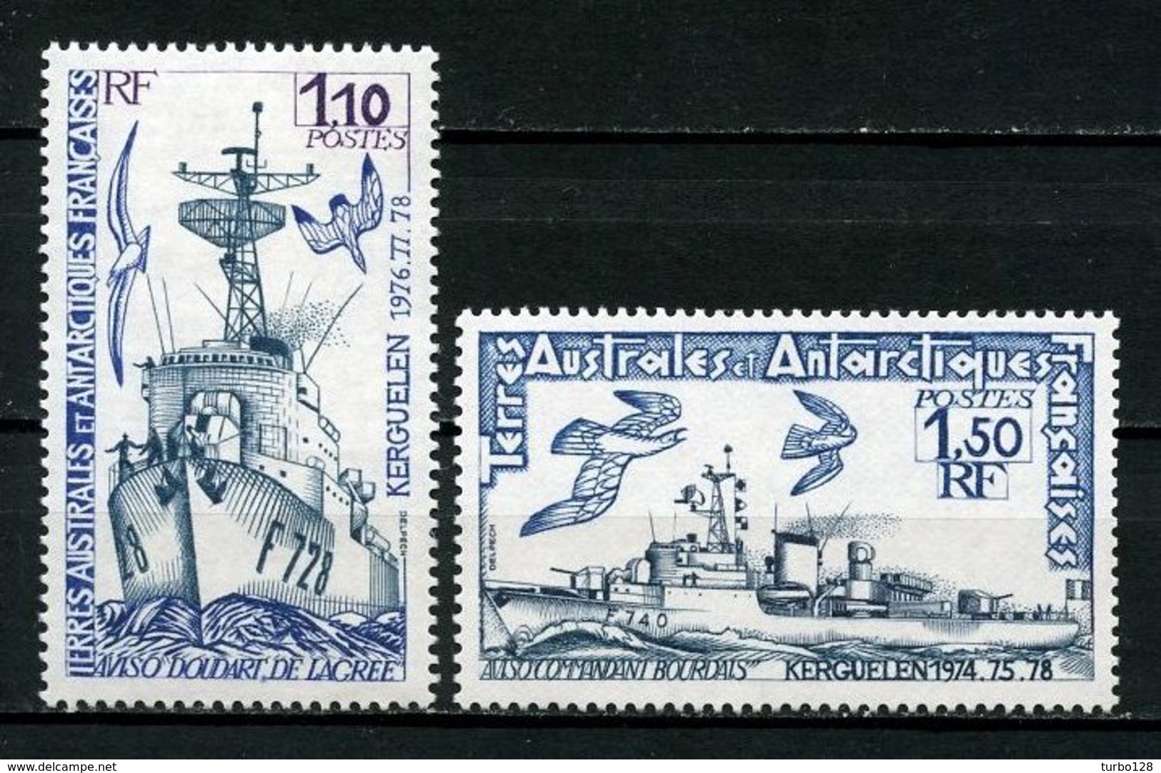 TAAF 1979  N° 79/80 ** Neufs MNH C 3.10 € Superbes Bateaux Navires Avisos Oiseaux Birds Doudart De Lagrée Ships - Nuevos