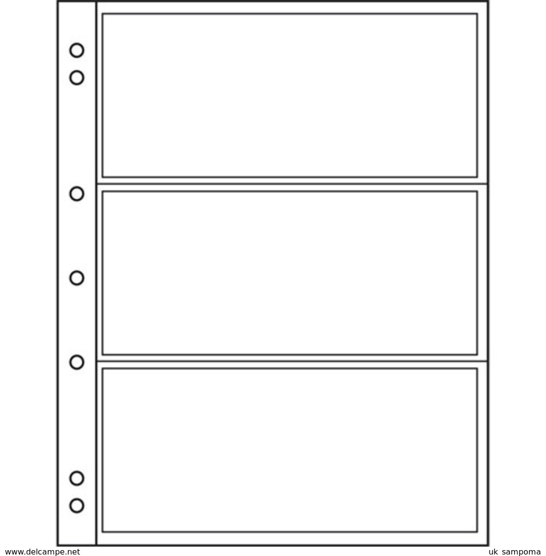 Coin Sheets NUMIS, 3 Pockets For Banknotes - Supplies And Equipment