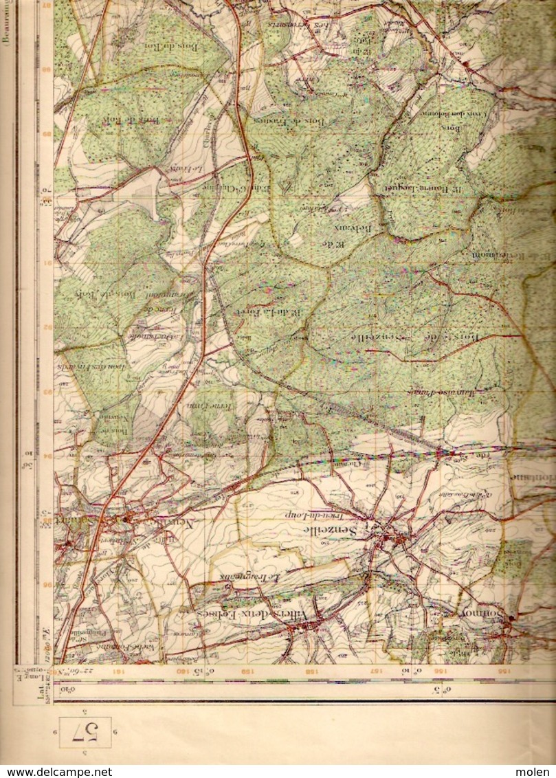 ©1871 CHIMAY CARTE D ETAT MAJOR COUVIN CERFONTAINE SIVRY-RANCE MOMIGNIES MARIEMBOURG GONRIEUX PESCHE SIVRY SAUTIN S376 - Mapas Topográficas