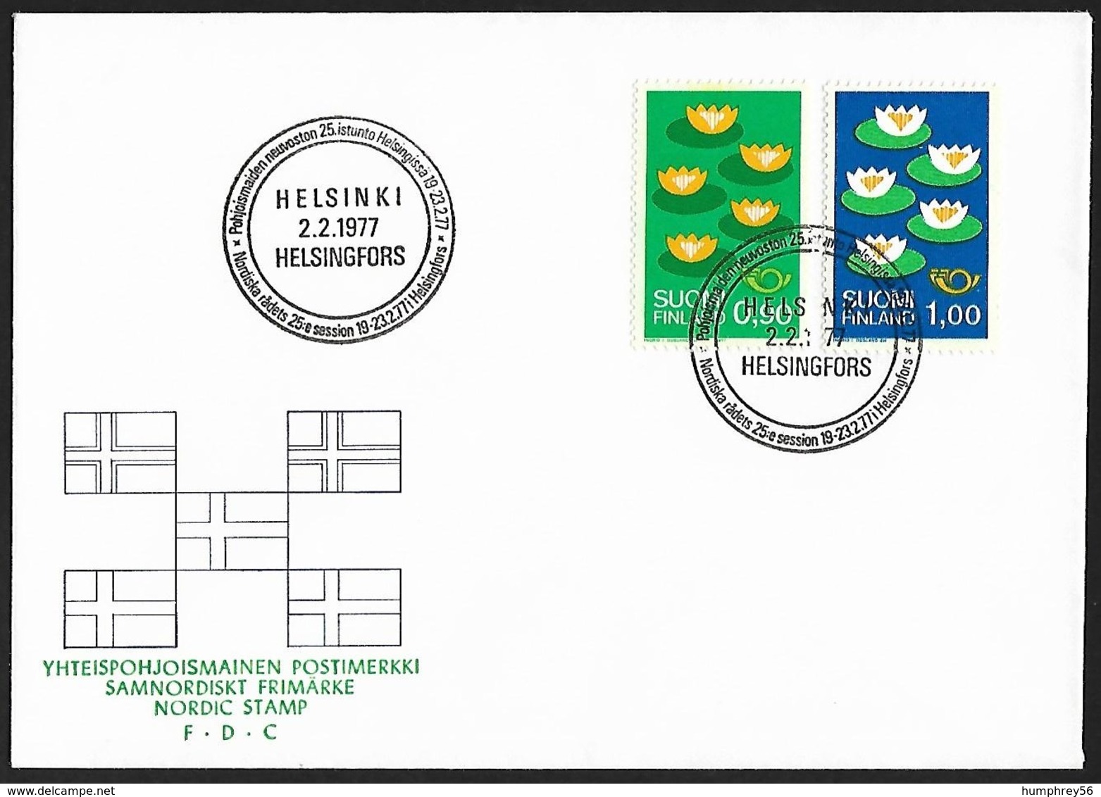 1977 - FINLAND - FDC Nature Conservation + Michel 803/804 [Norden] + HELSINKI - FDC