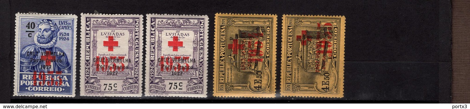 Portugal Portofreiheitsmarken Rotes Kreuz 41 - 46 MLH */**  A 24 - Unused Stamps