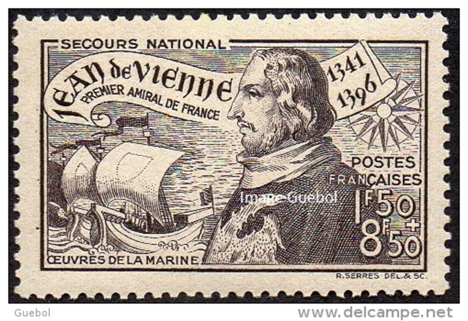 France - N°  544 * Personnage - Jean De Vienne - Bateau Eau Mer Navigateur - Neufs